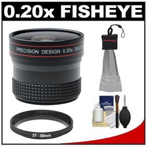 Precision Design 0.20x HD High Definition Fisheye Lens with Cleaning & Accessory Kit