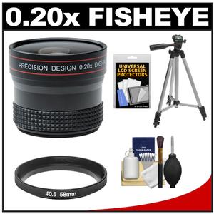 Precision Design 0.20x HD High Definition Fisheye Lens with Tripod + Accessory Kit