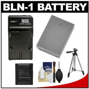 Premium Tech PT-BLN-1 Battery and Charger for Olympus BLN-1 with Tripod + Accessory Kit - Digital Cameras and Accessories - Hip Lens.com