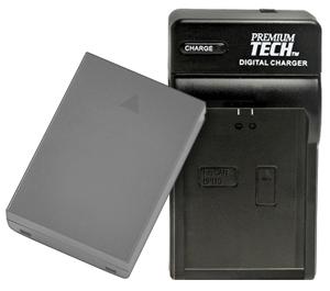 Premium Tech PT-BLN-1 Battery and Charger for Olympus BLN-1 - Digital Cameras and Accessories - Hip Lens.com