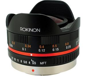 Rokinon 7.5mm f/3.5 UMC Fisheye Manual Focus Lens (for Micro 4/3 Olympus Pen) (Black) - Digital Cameras and Accessories - Hip Lens.com