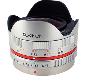 Rokinon 7.5mm f/3.5 UMC Fisheye Manual Focus Lens (for Micro 4/3 Olympus Pen) (Silver) - Digital Cameras and Accessories - Hip Lens.com