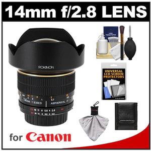 Rokinon 14mm f/2.8 Manual Focus Aspherical Wide Angle Lens (for Canon EOS Cameras) with Accessory Kit - Digital Cameras and Accessories - Hip Lens.com