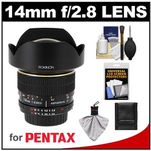 Rokinon 14mm f/2.8 Manual Focus Aspherical Wide Angle Lens (for Pentax/Samsung Cameras) with Accessory Kit - Digital Cameras and Accessories - Hip Lens.com