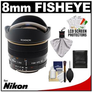 Rokinon 8mm f/3.5 Aspherical Fisheye Manual Focus Lens (for Nikon Cameras) with Accessory Kit - Digital Cameras and Accessories - Hip Lens.com