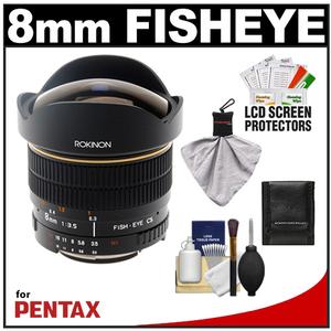 Rokinon 8mm f/3.5 Aspherical Fisheye Manual Focus Lens (for Pentax/Samsung Cameras) with Accessory Kit - Digital Cameras and Accessories - Hip Lens.com