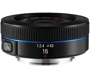 Samsung 16mm f/2.4 NX Ultra Wide Pancake Lens (Black) - Digital Cameras and Accessories - Hip Lens.com