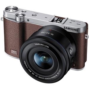 Samsung NX3000 Smart Wi-Fi Digital Camera with 16-50mm Lens & Flash (Brown)