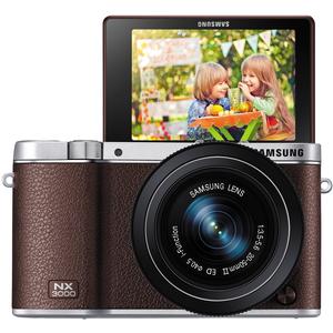 Samsung NX3000 Smart Wi-Fi Digital Camera with 20-50mm Lens & Flash (Brown)