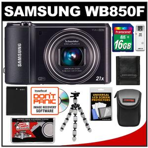 Samsung WB850F Smart Wi-Fi GPS Digital Camera (Black) with 16GB Card + Battery + Case + Tripod + Accessory Kit - Digital Cameras and Accessories - Hip Lens.com