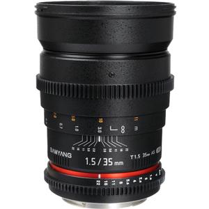 Samyang 35mm T1.5 Cine Wide Angle Lens for Canon Video EOS DSLR Cameras Samyang 35mm T1.5 Cine Wide Angle Lens for Canon Video EOS DSLR Cameras