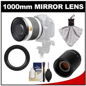 Samyang 500mm f/6.3 Mirror Lens (White) & 2x Teleconverter with Cleaning Kit for Nikon Digital SLR Cameras - Digital Cameras and Accessories - Hip Lens.com