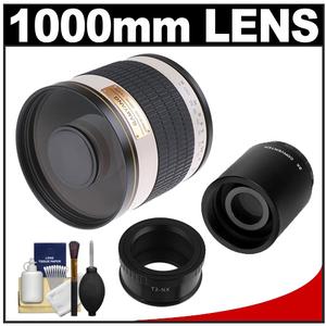 Samyang 500mm f/6.3 Mirror Lens (White) & 2x Teleconverter with Cleaning Kit for Samsung NX Digital Cameras - Digital Cameras and Accessories - Hip Lens.com