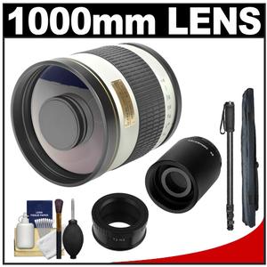Samyang 500mm f/6.3 Mirror Lens (White) & 2x Teleconverter with Monopod + Accessory Kit for Samsung NX Digital Cameras - Digital Cameras and Accessories - Hip Lens.com