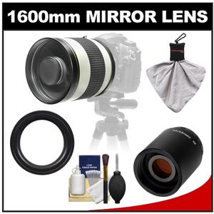 Samyang 800mm f/8.0 Mirror Lens (White) & 2x Teleconverter with Cleaning Kit for Nikon Digital SLR Cameras - Digital Cameras and Accessories - Hip Lens.com