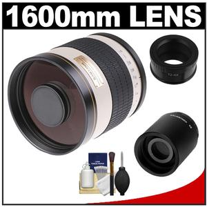Samyang 800mm f/8.0 Mirror Lens (White) & 2x Teleconverter with Cleaning Kit for Samsung NX Digital Cameras - Digital Cameras and Accessories - Hip Lens.com