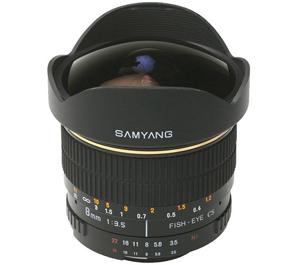 Samyang 8mm f/3.5 Aspherical Fisheye Manual Focus Lens (for Sony Alpha Cameras) - Digital Cameras and Accessories - Hip Lens.com