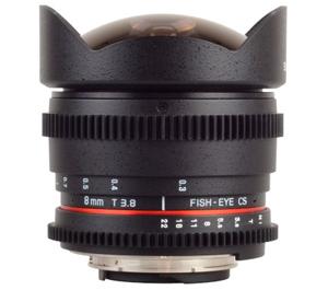 Samyang 8mm T/3.8 Fisheye Cine Manual Focus Lens (for DSLR Video Nikon Cameras) - Digital Cameras and Accessories - Hip Lens.com