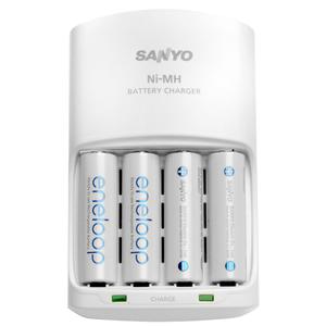 Sanyo eneloop (4) AA 2000mAh Pre-Charged NiMH Rechargeable Batteries & Charger - Digital Cameras and Accessories - Hip Lens.com