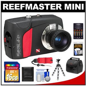 SeaLife ReefMaster Mini Digital Underwater Dive Camera (Waterproof to 200 Feet) with 16GB Card + Case + Batteries & Charger + Tripod + Accessory Kit - Digital Cameras and Accessories - Hip Lens.com