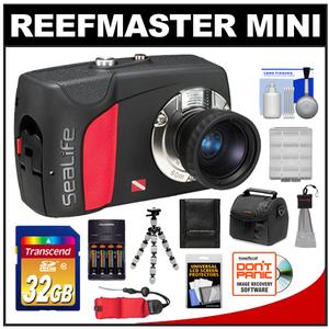 SeaLife ReefMaster Mini Digital Underwater Dive Camera (Waterproof to 200 Feet) with 32GB Card + Case + Batteries & Charger + Tripod + Accessory Kit - Digital Cameras and Accessories - Hip Lens.com