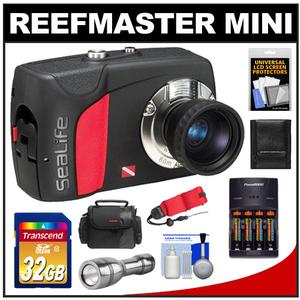 SeaLife ReefMaster Mini Digital Underwater Dive Camera (Waterproof to 200 Feet) with 32GB Card + Case + Batteries &amp; Charger + LED Light + Accessory Kit
