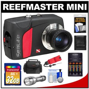 SeaLife ReefMaster Mini Digital Underwater Dive Camera (Waterproof to 200 Feet) with 32GB Card + Case + Batteries & Charger + LED Light + Accessory Kit