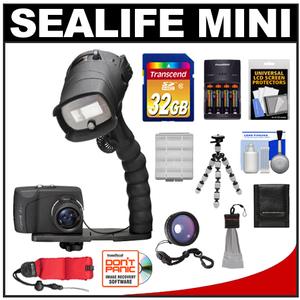 SeaLife Mini II Elite Set Underwater Shockproof & Waterproof Digital Camera with 32GB Card + Batteries & Charger + Tripod + Accessory Kit - Digital Cameras and Accessories - Hip Lens.com