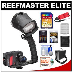 SeaLife ReefMaster Mini Elite Set Digital Underwater Dive Camera (Waterproof to 200 Feet) with 32GB Card + Case + Batteries & Charger + Accessory Kit - Digital Cameras and Accessories - Hip Lens.com