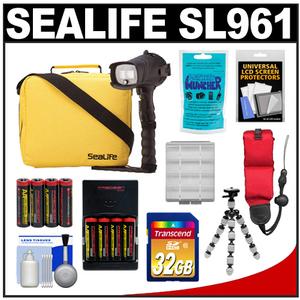 SeaLife SL961 Universal Underwater Photo/Video Pro Flash with Arm Bracket and Case with 32GB Card + Batteries & Charger + Flex Tripod + Silica Gel + Accessory K