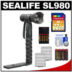 SeaLife SL980 Underwater Photo/Video Light with Arm Bracket with 32GB Card + Batteries & Charger + Accessory Kit - Digital Cameras and Accessories - Hip Lens.com