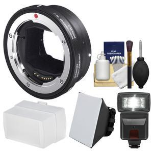 Sigma MC-11 Mount Converter (Canon EOS EF to Sony Alpha E-Mount) with Flash + Diffuser + Soft Box + Kit