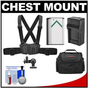 Sony AKA-CMH1 Chest Mount Harness for Action Cam with NP-BX1 Battery + Charger + Case + Accessory Kit Sony AKA-CMH1 Chest Mount Harness for Action Cam with NP-BX1 Battery + Charger + Case + Accessory Kit