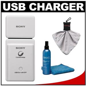 Sony USB Portable Power Supply Backup Battery for Cameras  Smartphones & Tablets with CleanDR Spray Cleaner + Spudz Cleaning Cloth - Digital Cameras and Accessories - Hip Lens.com