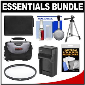 Essentials Bundle for Sony Alpha A5000 A5100 A6000 A6300 Digital Camera & 16-50mm Lens with Case + NP-FW50 Battery & Charger + Tripod + Filter Kit