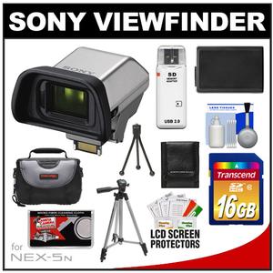 Sony FDA-EV1S Electronic Viewfinder for NEX-F3 & NEX-5N Digital Camera with 16GB Card + Battery + Case + Tripod + Accessory Kit - Digital Cameras and Accessories - Hip Lens.com
