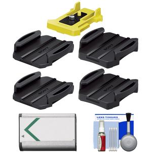 Sony VCT-AM1 Action Cam Adhesive Mount Pack with NP-BX1 Battery + Cleaning Kit Sony VCT-AM1 Action Cam Adhesive Mount Pack with NP-BX1 Battery + Cleaning Kit