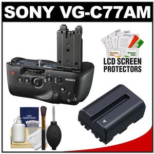 Sony Alpha VG-C77AM Vertical Battery Grip for SLT-A77 Digital SLR Camera with NP-FM500H Battery + Cleaning & Accessory Kit - Digital Cameras and Accessories - Hip Lens.com