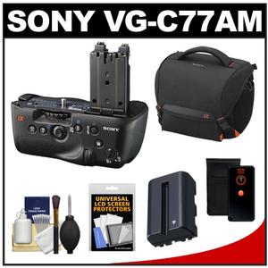Sony Alpha VG-C77AM Vertical Battery Grip for SLT-A77 Digital SLR Camera with NP-FM500H Battery + Sony SC8 Case + Wireless Remote + Accessory Kit - Digital Cameras and Accessories - Hip Lens.com