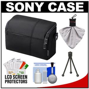 Sony LCS-EMF Medium Carrying Case for NEX Digital Cameras (Black) with Tripod + Accessory Kit - Digital Cameras and Accessories - Hip Lens.com