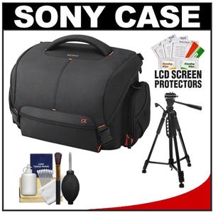 Sony LCS-SC21 Soft Digital SLR Camera Carrying Case with Tripod + Cleaning Kit - Digital Cameras and Accessories - Hip Lens.com