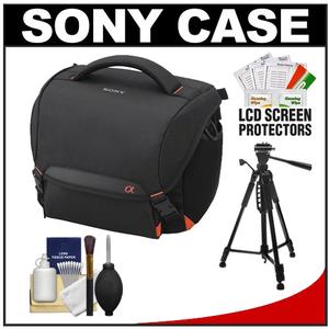 Sony LCS-SC8 Soft Digital SLR Camera Carrying Case with Tripod + Cleaning Kit - Digital Cameras and Accessories - Hip Lens.com