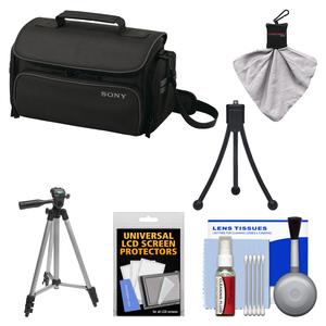Sony LCS-U20 Medium Carrying Case for Handycam Cyber-Shot NEX Digital Camera (Black) with Tripod + Accessory Kit Sony LCS-U20 Medium Carrying Case for Handycam Cyber-Shot NEX Digital Camera (Black) with Tripod + Accessory Kit