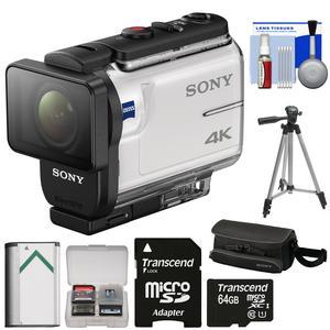 Sony Action Cam FDR-X3000 Wi-Fi GPS 4K HD Video Camera Camcorder with 64GB Card + Battery + Case + Tripod + Kit