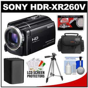 Sony Handycam HDR-XR260V 160GB HDD 1080p HD Video Camera Camcorder (Black) with Battery + Case + Tripod + Accessory Kit - Digital Cameras and Accessories - Hip Lens.com
