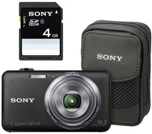 Sony Cyber-Shot DSC-WX70 Digital Camera (Black) with 4GB Card & Case - Digital Cameras and Accessories - Hip Lens.com