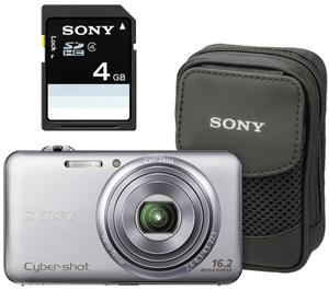 Sony Cyber-Shot DSC-WX70 Digital Camera (Silver) with 4GB Card & Case - Digital Cameras and Accessories - Hip Lens.com