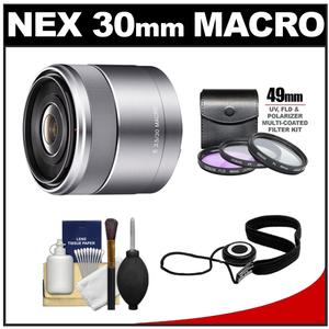 Sony Alpha NEX E-Mount E 30mm f/3.5 Macro Lens with 3 UV/FLD/PL Filters with Cleaning Kit - Digital Cameras and Accessories - Hip Lens.com