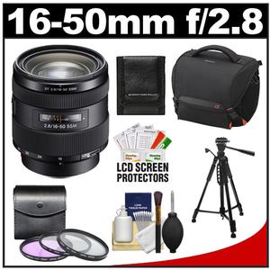 Sony Alpha 16-50mm f/2.8 DT ED Zoom Lens with Case + 3 UV/FLD/CPL Filters + Tripod + Accessory Kit - Digital Cameras and Accessories - Hip Lens.com