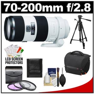 Sony Alpha 70-200mm f/2.8 G SSM Zoom Lens with Sony SC8 Case + 3 (UV/FLD/CPL) Filter Set + Tripod + Cleaning Accessory Kit - Digital Cameras and Accessories - Hip Lens.com